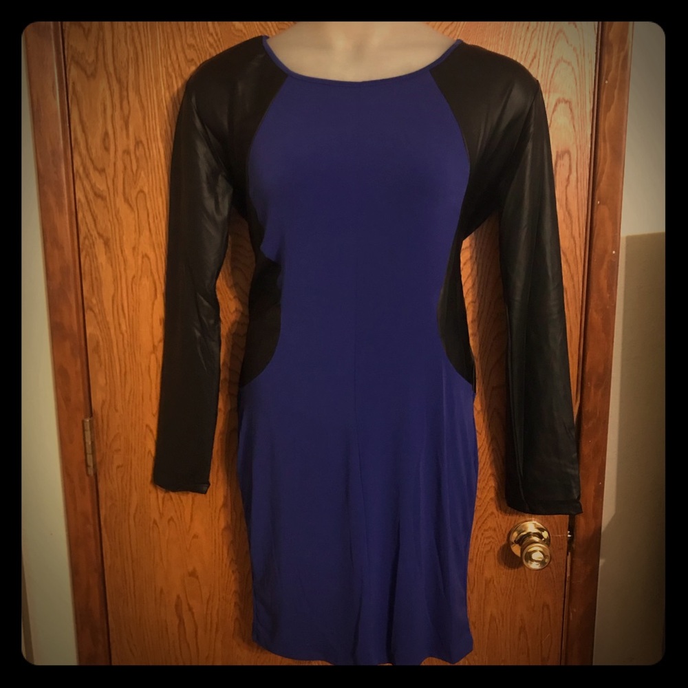 Plus Size Long Sleeve Wet Look Bodycon Dress 3x